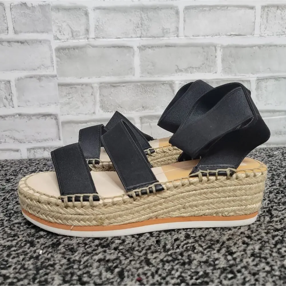 Dolce Vita Lury Platform Espadrille Wedge Sandals, Sz 8M